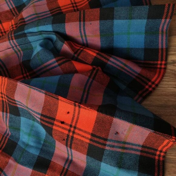 Vintage Wool Red Plaid Kilt 22" Waist by Thos Gordon & Sons Highland - Picture 10 of 10